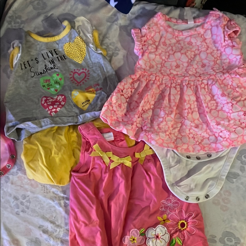 Vibrant Pink and Yellow Bodysuits for Playful Days